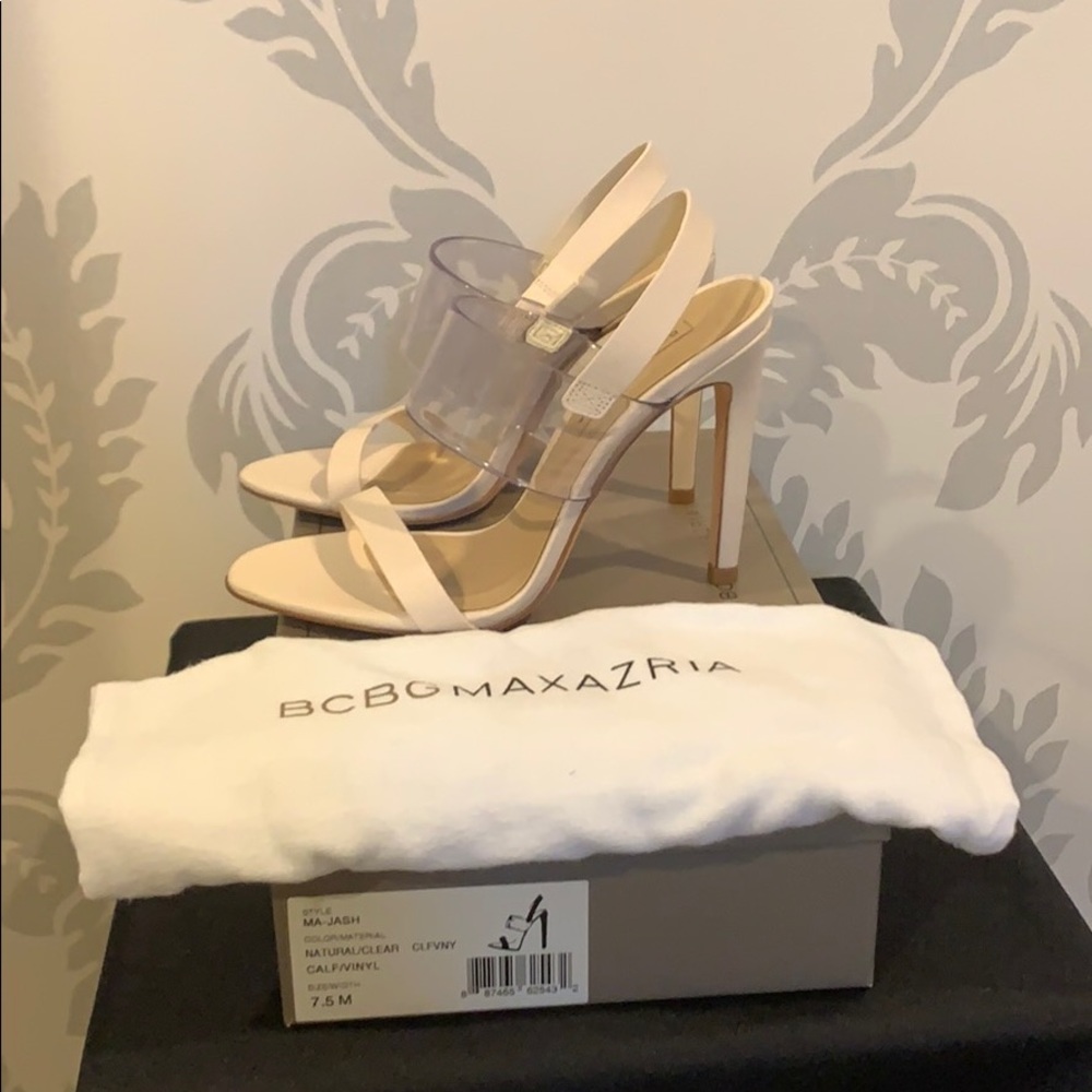 Nude BCBG MaxAzria ‘Jash’ Slingblack Heel